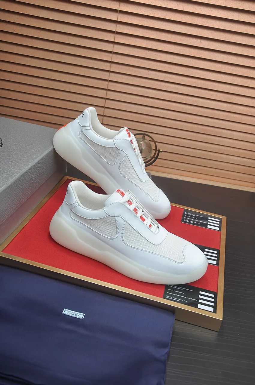 Men's shoes 💰580💶 [PRADA] Top original items, new seasonal styles, high-quality original items, top-grade high-mercerized cowhide combined with original breathable fabric + imported glue, imported stretch fabric inside with original cowhide feet, original thick outsole! Quality guaranteed! Code 38-45 (45 customized)